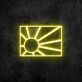 Sonnenstrahlen Flagge LED-Neonschild Wohnzimmer Bar