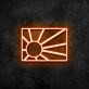 Sonnenstrahlen Flagge LED-Neonschild Wohnzimmer Bar