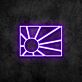 Sonnenstrahlen Flagge LED-Neonschild Wohnzimmer Bar