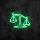 Waage Symbol LED-Neonschild für Kanzlei Büro