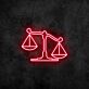 Waage Symbol LED-Neonschild für Kanzlei Büro