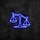 Waage Symbol LED-Neonschild für Kanzlei Büro