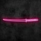 Samuraischwert LED-Neonschild für Gaming Raum