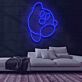 Videospielfigur mit rundem Körper LED-Neonschild Gaming Kinderzimmer