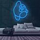 Videospielfigur mit rundem Körper LED-Neonschild Gaming Kinderzimmer