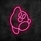 Videospielfigur mit rundem Körper LED-Neonschild Gaming Kinderzimmer