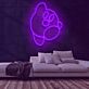 Videospielfigur mit rundem Körper LED-Neonschild Gaming Kinderzimmer