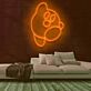 Videospielfigur mit rundem Körper LED-Neonschild Gaming Kinderzimmer
