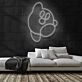 Videospielfigur mit rundem Körper LED-Neonschild Gaming Kinderzimmer