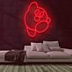 Videospielfigur mit rundem Körper LED-Neonschild Gaming Kinderzimmer