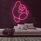 Videospielfigur mit rundem Körper LED-Neonschild Gaming Kinderzimmer