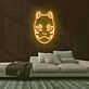 Japanische Kitsune Maske LED-Neonschild für Gaming und Bar