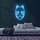 Japanische Kitsune Maske LED-Neonschild für Gaming und Bar