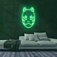 Japanische Kitsune Maske LED-Neonschild für Gaming und Bar