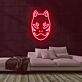 Japanische Kitsune Maske LED-Neonschild für Gaming und Bar