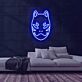 Japanische Kitsune Maske LED-Neonschild für Gaming und Bar