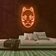 Japanische Kitsune Maske LED-Neonschild für Gaming und Bar