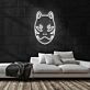 Japanische Kitsune Maske LED-Neonschild für Gaming und Bar