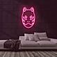 Japanische Kitsune Maske LED-Neonschild für Gaming und Bar