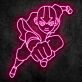 springender Comic-Held LED-Neonschild für Gamingzimmer