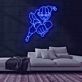 springender Comic-Held LED-Neonschild für Gamingzimmer
