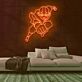 springender Comic-Held LED-Neonschild für Gamingzimmer