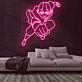 springender Comic-Held LED-Neonschild für Gamingzimmer