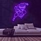 springender Comic-Held LED-Neonschild für Gamingzimmer