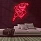 springender Comic-Held LED-Neonschild für Gamingzimmer