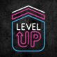 LEVEL UP LED-Neonschild Gaming Wohnzimmer