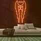 Engelsflügel mit Heiligenschein LED-Neonschild Wohnzimmer Bar