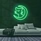 Katze mit Halbmond LED-Neonschild Wohnzimmer Schlafzimmer