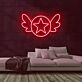 Stern mit Flügeln LED-Neonschild Wohnzimmer Kinderzimmer