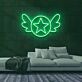 Stern mit Flügeln LED-Neonschild Wohnzimmer Kinderzimmer