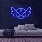 Stern mit Flügeln LED-Neonschild Wohnzimmer Kinderzimmer