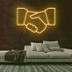 Händedruck Symbol LED-Neonschild für Büro Empfangsbereich
