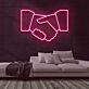 Händedruck Symbol LED-Neonschild für Büro Empfangsbereich