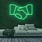 Händedruck Symbol LED-Neonschild für Büro Empfangsbereich