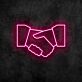 Händedruck Symbol LED-Neonschild für Büro Empfangsbereich