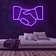 Händedruck Symbol LED-Neonschild für Büro Empfangsbereich