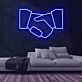 Händedruck Symbol LED-Neonschild für Büro Empfangsbereich
