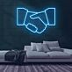 Händedruck Symbol LED-Neonschild für Büro Empfangsbereich