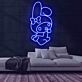 Hasenfigur mit Schleife LED-Neonschild für Kinderzimmer
