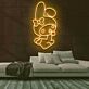 Hasenfigur mit Schleife LED-Neonschild für Kinderzimmer