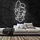 Hasenfigur mit Schleife LED-Neonschild für Kinderzimmer