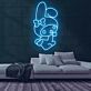 Hasenfigur mit Schleife LED-Neonschild für Kinderzimmer