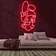 Hasenfigur mit Schleife LED-Neonschild für Kinderzimmer