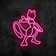 Pokémon Mewtu Figur LED-Neonschild für Gamingzimmer