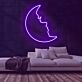 Halbmond mit Gesicht LED-Neonschild Wohnzimmer Schlafzimmer