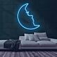 Halbmond mit Gesicht LED-Neonschild Wohnzimmer Schlafzimmer